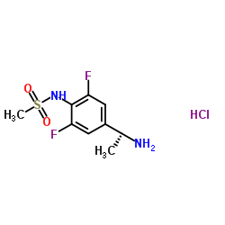 N-[4-(1-氨基乙基)-2,6-二氟苯基]-甲磺酰胺结构式