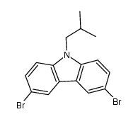 3,6-dibromo-9-(2-methylpropyl)carbazole结构式