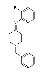 N-(1-benzylpiperidin-4-ylidene)-N-(2-fluorophenyl)amine结构式