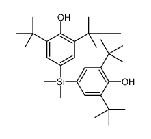 2,6-ditert-butyl-4-[(3,5-ditert-butyl-4-hydroxyphenyl)-dimethylsilyl]phenol Structure
