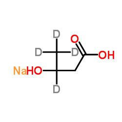 (±)-β-Hydroxybutyrate-d4 (sodium salt)结构式