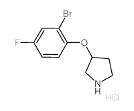 3-(2-Bromo-4-fluorophenoxy)pyrrolidine hydrochloride结构式