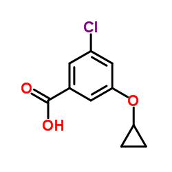 3-Chloro-5-(cyclopropyloxy)benzoic acid Structure