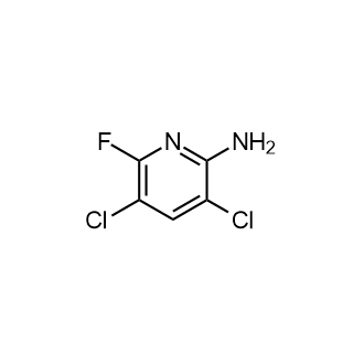 3,5-二氯-6-氟吡啶-2-胺结构式
