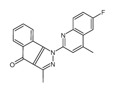 1-(6-fluoro-4-methylquinolin-2-yl)-3-methylindeno[1,2-c]pyrazol-4-one Structure
