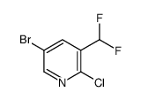 5-溴-2-氯-3-(二氟甲基)吡啶结构式