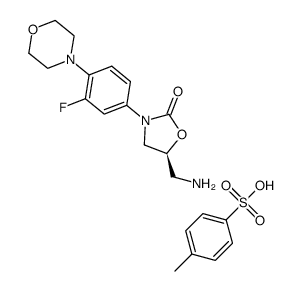 (S)-N-[[3-(3-fluoro-4-morpholinylphenyl)-2-oxo-5-oxazolidinyl]methyl]amine p-TSA salt结构式