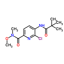 6-Chloro-5-[(2,2-dimethylpropanoyl)amino]-N-methoxy-N-methyl-2-pyridinecarboxamide Structure