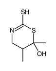 6-hydroxy-5,6-dimethyl-1,3-thiazinane-2-thione Structure