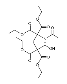 tetraethyl 1-acetamido-4-hydroxybutane-1,1,3,3-tetracarboxylate结构式