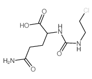 4-carbamoyl-2-(2-chloroethylcarbamoylamino)butanoic acid Structure