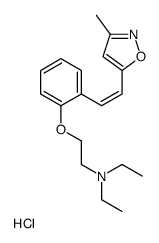 N,N-diethyl-2-[2-[(E)-2-(3-methyl-1,2-oxazol-5-yl)ethenyl]phenoxy]ethanamine,hydrochloride Structure