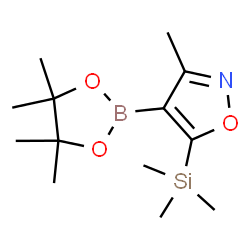 3-甲基-4-(4,4,5,5-四甲基-1,3,2-二氧硼杂环戊烷-2-基)-5-(三甲基硅烷基)异恶唑结构式