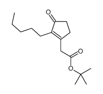 tert-butyl 2-(3-oxo-2-pentylcyclopenten-1-yl)acetate结构式