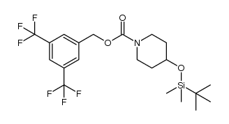 3,5-bis(trifluoromethyl)benzyl 4-((tert-butyldimethylsilyl)oxy)piperidine-1-carboxylate Structure
