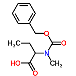 2-(N-benzyloxycarbonyl-N-methyl)aminobutyric acid结构式