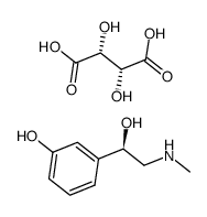 2,3-dihydroxybutanedioic acid,3-[1-hydroxy-2-(methylamino)ethyl]phenol Structure