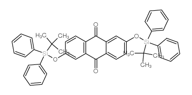 2,6-二([1-(叔丁基)-1,1-二苯基甲硅烷基]氧基)-9,10-二酮结构式