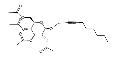 2-nonyn-1-yl 2,3,4,6-tetra-O-acetyl-β-D-glucopyranoside Structure