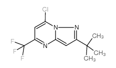 3-叔丁基-7-氯-5-(三氟甲基)吡唑并[1,5-a]嘧啶结构式