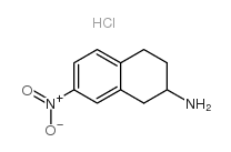 7-硝基-1,2,3,4-四氢-萘-2-胺盐酸盐结构式