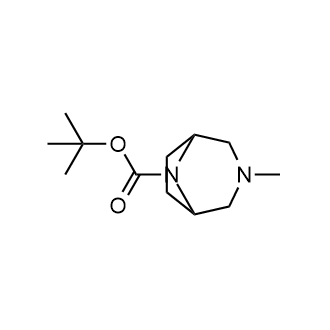 3-甲基-3,8-二氮杂二环[3.2.1]辛烷-8-羧酸叔丁酯结构式