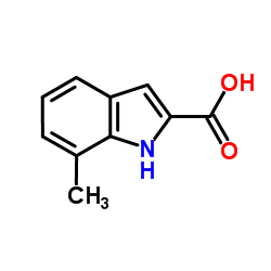 7-甲基-1H-吲哚-2-羧酸结构式