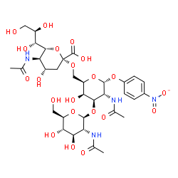 GlcNAc beta(1-3)[Neu5Ac alpha(2-6)]GalNAc-alpha-pNP Structure