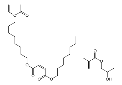dioctyl (E)-but-2-enedioate,ethenyl acetate,2-hydroxypropyl 2-methylprop-2-enoate Structure