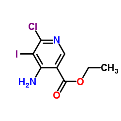 Ethyl 4-amino-6-chloro-5-iodonicotinate Structure