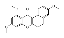 3,9,11-trimethoxy-5,6-dihydrobenzo[a]xanthen-12-one结构式