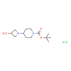 tert-butyl 4-(3-hydroxyazetidin-1-yl)piperidine-1-carboxylate hydrochloride Structure