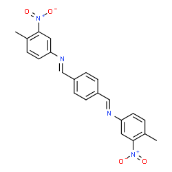 N,N'-[1,4-phenylenedi(methylylidene)]bis(4-methyl-3-nitroaniline)结构式