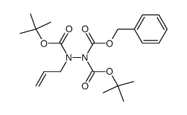 1-benzyl 1,2-di-tert-butyl 2-allylhydrazine-1,1,2-tricarboxylate Structure
