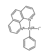 [(1,10-phenanthroline)PtI(C6H5)]结构式