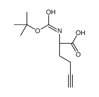 (S)-2-(Boc-氨基)-5-己炔酸结构式