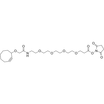 Cyclooctyne-O-amido-PEG4-NHS ester结构式