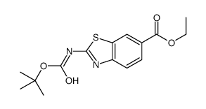 2-tert-Butoxycarbonylamino-benzothiazole-6-carboxylic acid ethyl ester Structure