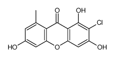 2-chloro-1,3,6-trihydroxy-8-methylxanthen-9-one结构式