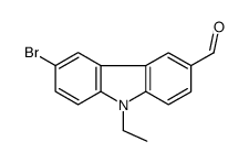 6-bromo-9-ethyl-9H-carbazole-3-carbaldehyde结构式