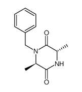 (3S,6R)-1-benzyl-3,6-dimethylpiperazine-2,5-dione结构式