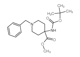 Methyl 1-Benzyl-4-(Boc-amino)piperidine-4-carboxylate structure