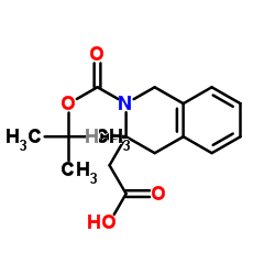 boc-(r)-2-tetrahydroisoquinoline acetic acid Structure