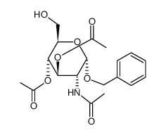 Benzyl 2-Acetamido-2-deoxy-3,4-di-O-acetyl-a-D-glucopyranoside结构式