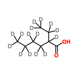 2-(2H5)Ethyl(2H10)hexanoic acid Structure