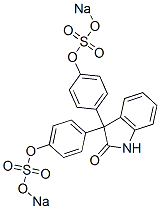 1,3-二氢-3,3-二[4-(磺基氧基)苯基]-2H-吲哚-2-酮二钠盐结构式