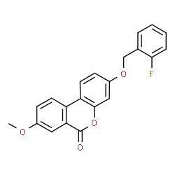 3-[(2-fluorophenyl)methoxy]-8-methoxybenzo[c]chromen-6-one Structure