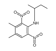 N-butan-2-yl-3,4-dimethyl-2,6-dinitroaniline结构式