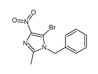 1-benzyl-5-bromo-2-methyl-4-nitroimidazole结构式