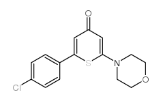 2-(4-氯苯基)-6-吗啉-4-硫代吡喃-4-酮结构式